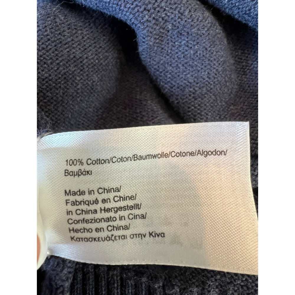 Brooks Brothers Sweater Mens L Blue 346 Supima Cotton Full Zip Mock Neck Knit - Picture 7 of 8